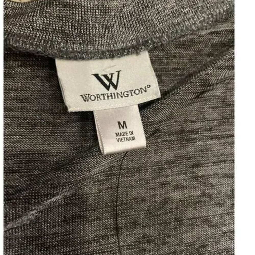 SALE! Worthington Silver Shell Cap Sleeve top size: M  NWT!! - Picture 4 of 9